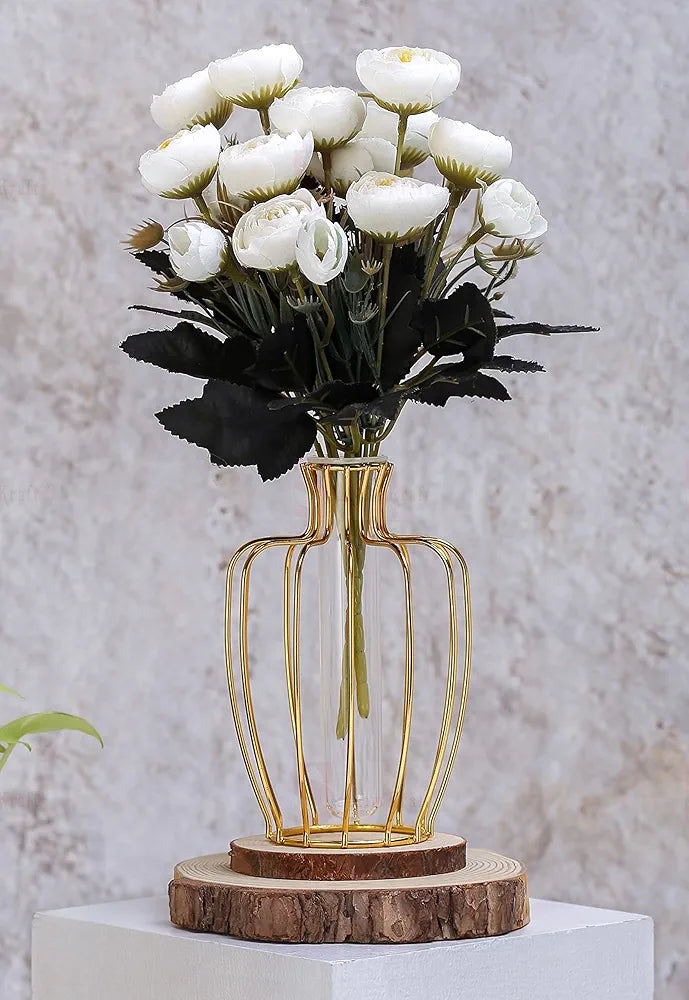 SATYAM KRAFT 2 Pcs Artificial Rose Flower Sticks | Decorative Items for Home Decor, Room, Living Room, Table Centerpiece, Balcony, Office | Perfect for Wedding, Birthday, Enagagement